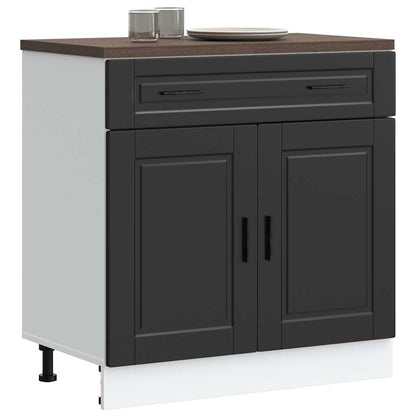 vidaXL Kitchen Base Cabinet "Porto" Engineered Wood Black