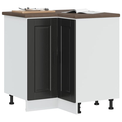 vidaXL Kitchen Base Cabinet "Porto" Engineered Wood Black