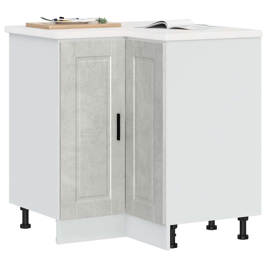 vidaXL Kitchen Base Cabinet "Porto" Engineered Wood Concrete Grey