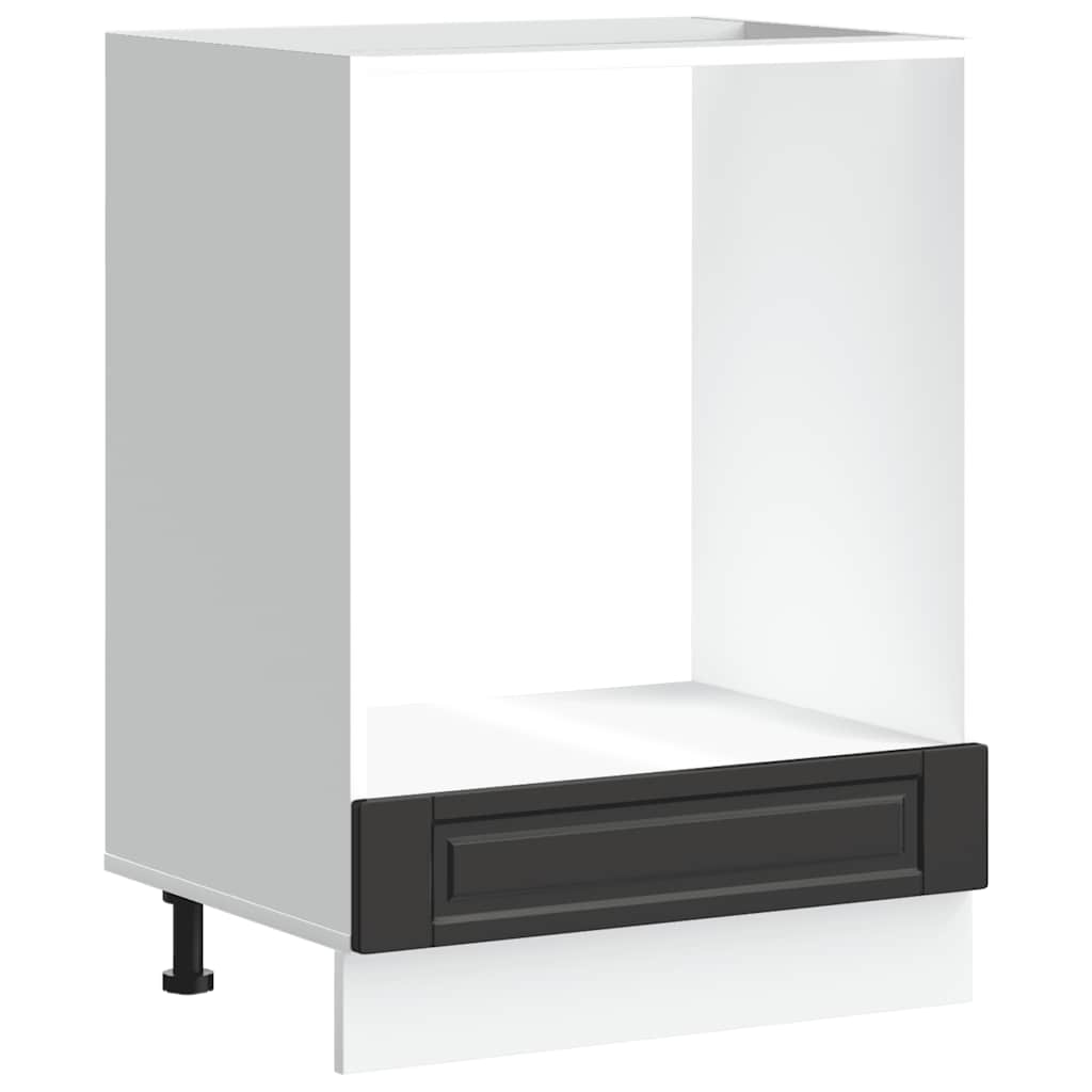 vidaXL Oven Cabinet Porto Black Engineered Wood 2