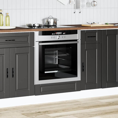 vidaXL Oven Cabinet Porto Black Engineered Wood 3