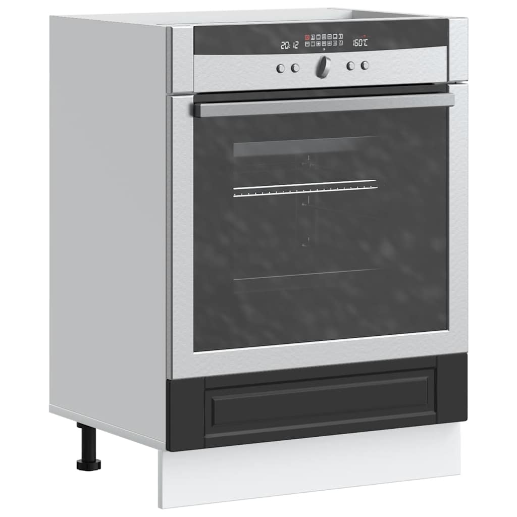 vidaXL Oven Cabinet Porto Black Engineered Wood 1