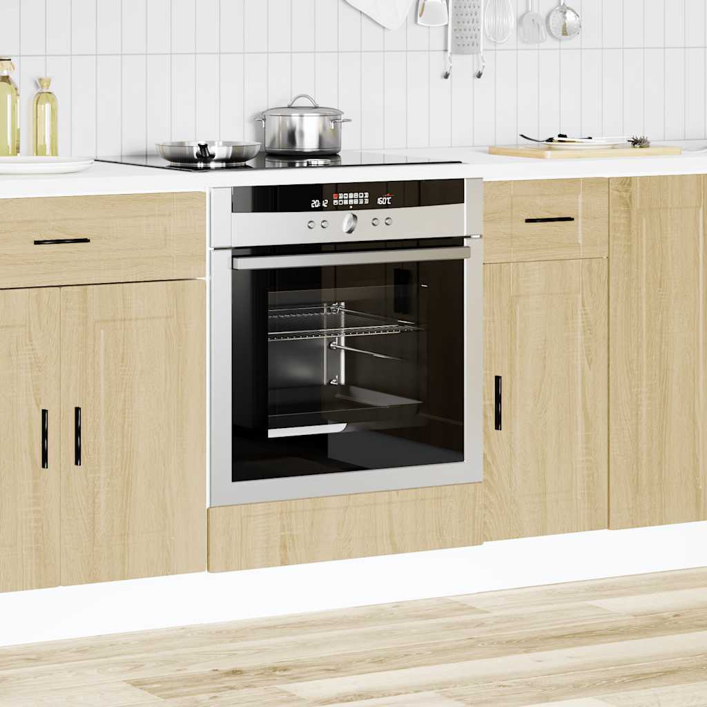 vidaXL Oven Cabinet Porto Sonoma Oak Engineered Wood 3