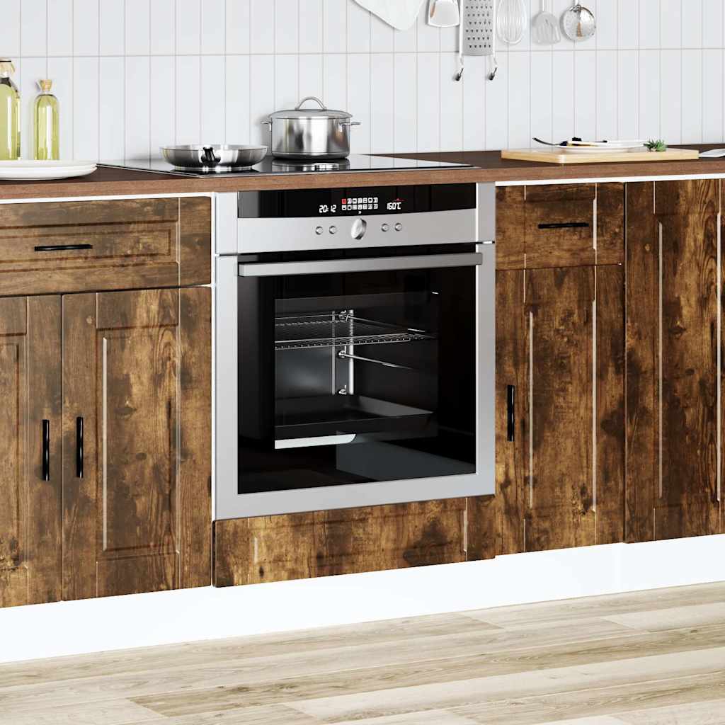 vidaXL Oven Cabinet Porto Smoked Oak Engineered Wood 3