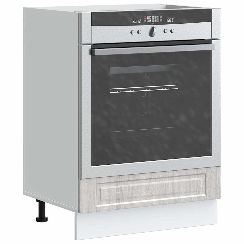 vidaXL Oven Cabinet Porto Grey Sonoma Engineered Wood 3