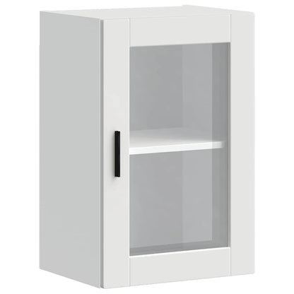 vidaXL Kitchen Wall Cabinet with Glass Door Porto White 2