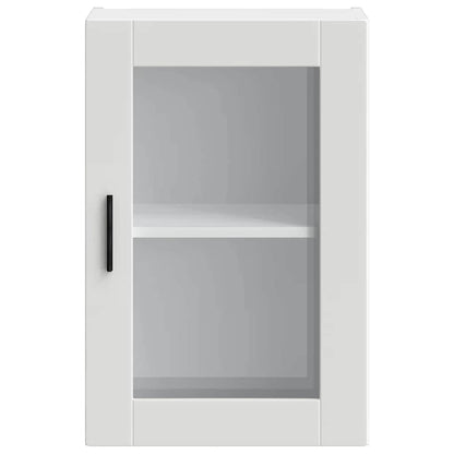 vidaXL Kitchen Wall Cabinet with Glass Door Porto White 6