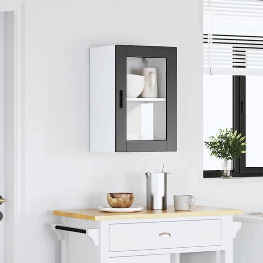 Kitchen Wall Cabinet with Glass Door "Porto" Black 1x wall corner cabinet 57 cm wide 100 cm high–2x wall glass cabinet (1 door) 40 cm wide 40 cm high 1x wall glass cabinet (1 door) 40 cm wide 60 cm high