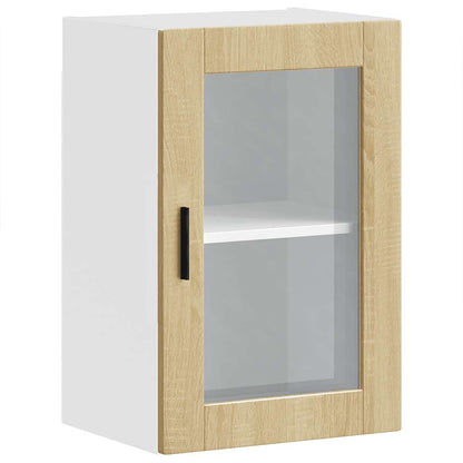 vidaXL Kitchen Wall Cabinet with Glass Door Porto Sonoma Oak 2
