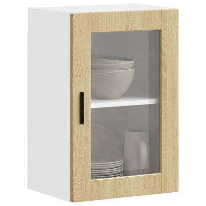 vidaXL Kitchen Wall Cabinet with Glass Door Porto Sonoma Oak 4