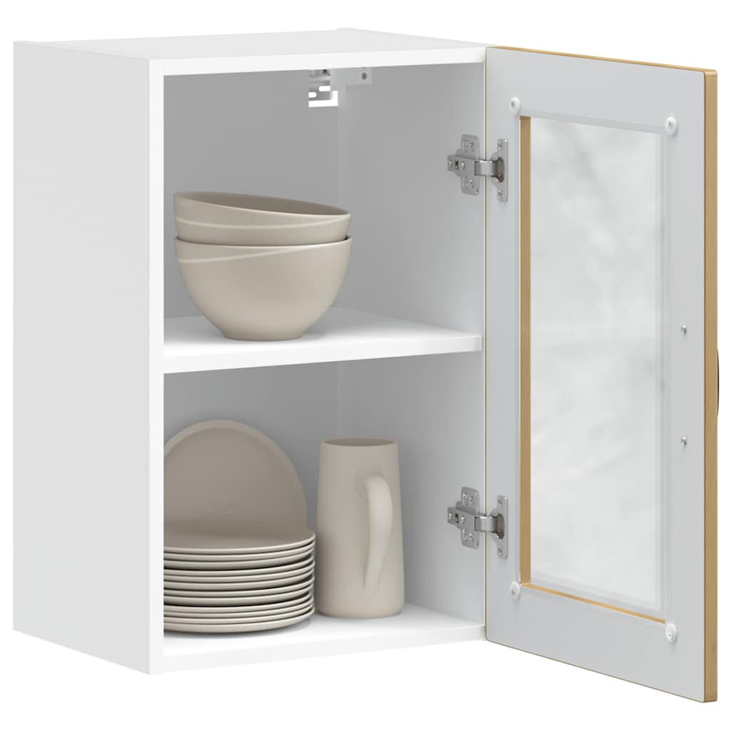 vidaXL Kitchen Wall Cabinet with Glass Door Porto Artisan Oak 5