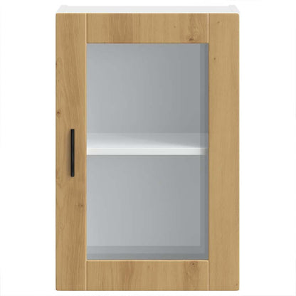 vidaXL Kitchen Wall Cabinet with Glass Door Porto Artisan Oak 6