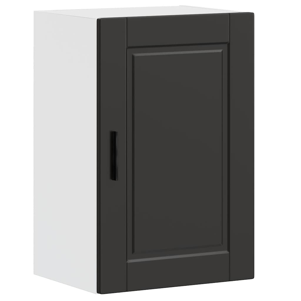 vidaXL Kitchen Wall Cabinet Porto Black Engineered Wood 2