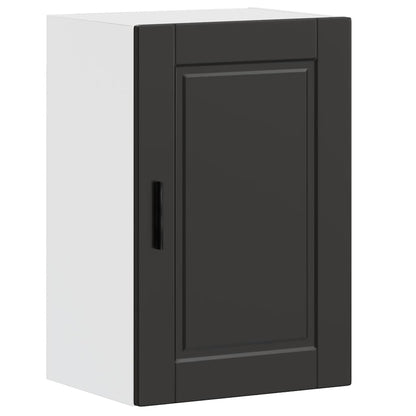 vidaXL Kitchen Wall Cabinet Porto Black Engineered Wood 2