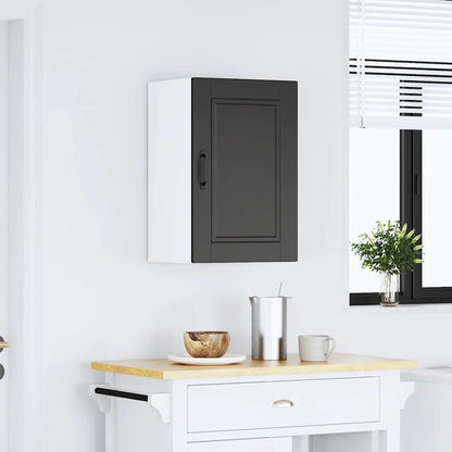 vidaXL Kitchen Wall Cabinet Porto Black Engineered Wood 3
