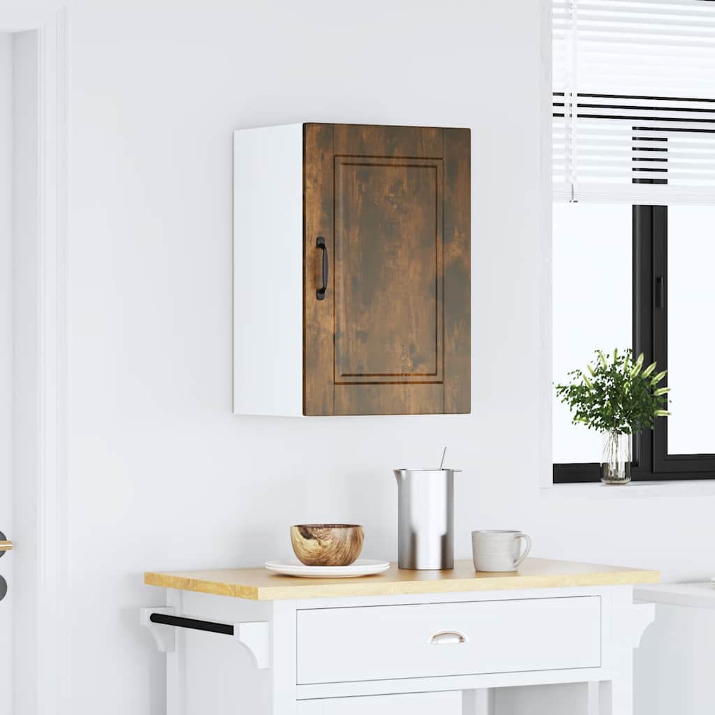 vidaXL Kitchen Wall Cabinet Porto Smoked Oak Engineered Wood 3