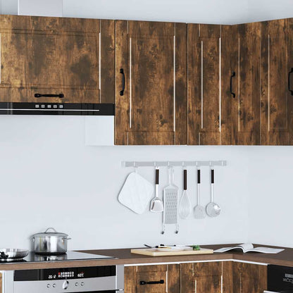 vidaXL Kitchen Wall Cabinet Porto Smoked Oak Engineered Wood 4