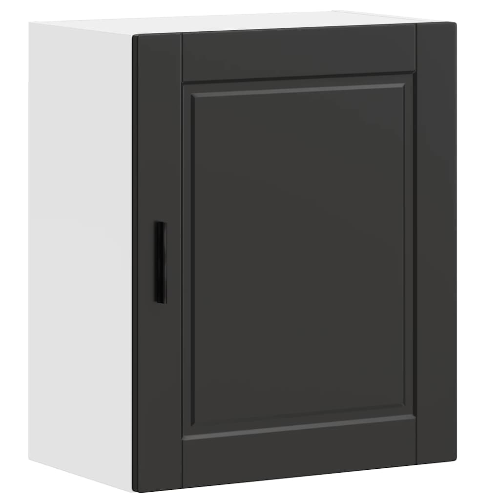 vidaXL Kitchen Wall Cabinet Porto Black Engineered Wood 2