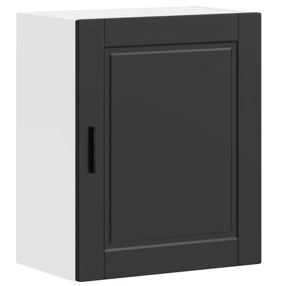 vidaXL Kitchen Wall Cabinet Porto Black Engineered Wood 2