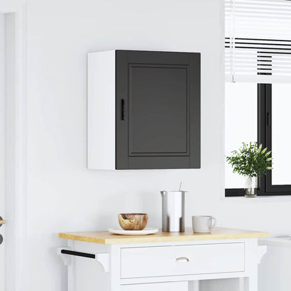 vidaXL Kitchen Wall Cabinet Porto Black Engineered Wood 3