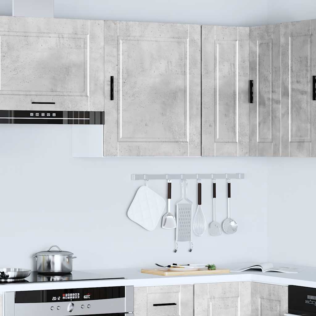 vidaXL Kitchen Wall Cabinet Porto Concrete Grey Engineered Wood 4