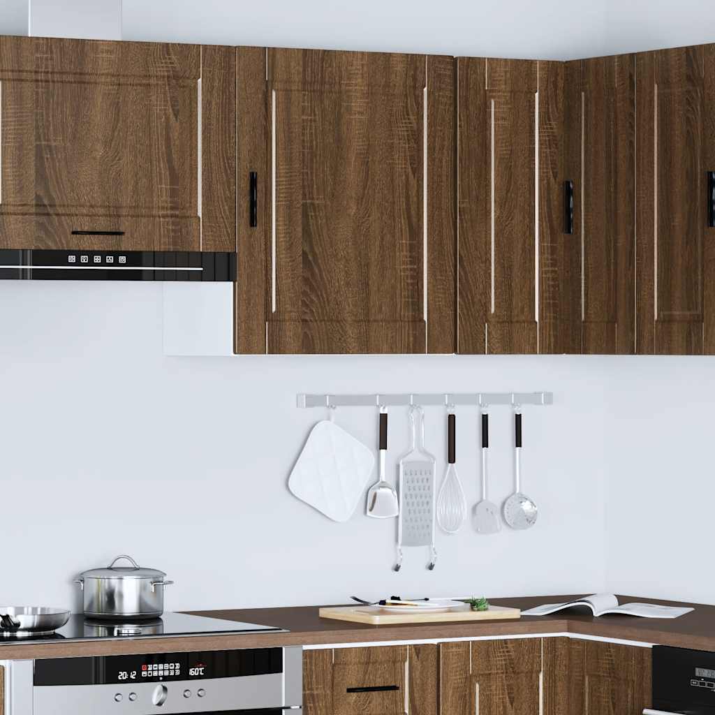 vidaXL Kitchen Wall Cabinet Porto Brown Oak Engineered Wood 4