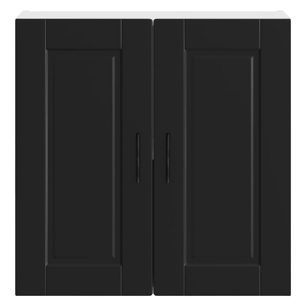 vidaXL Kitchen Wall Cabinet "Porto" Black Engineered Wood 5