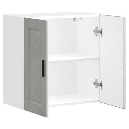 vidaXL Kitchen Wall Cabinet Porto Concrete Grey Engineered Wood 5