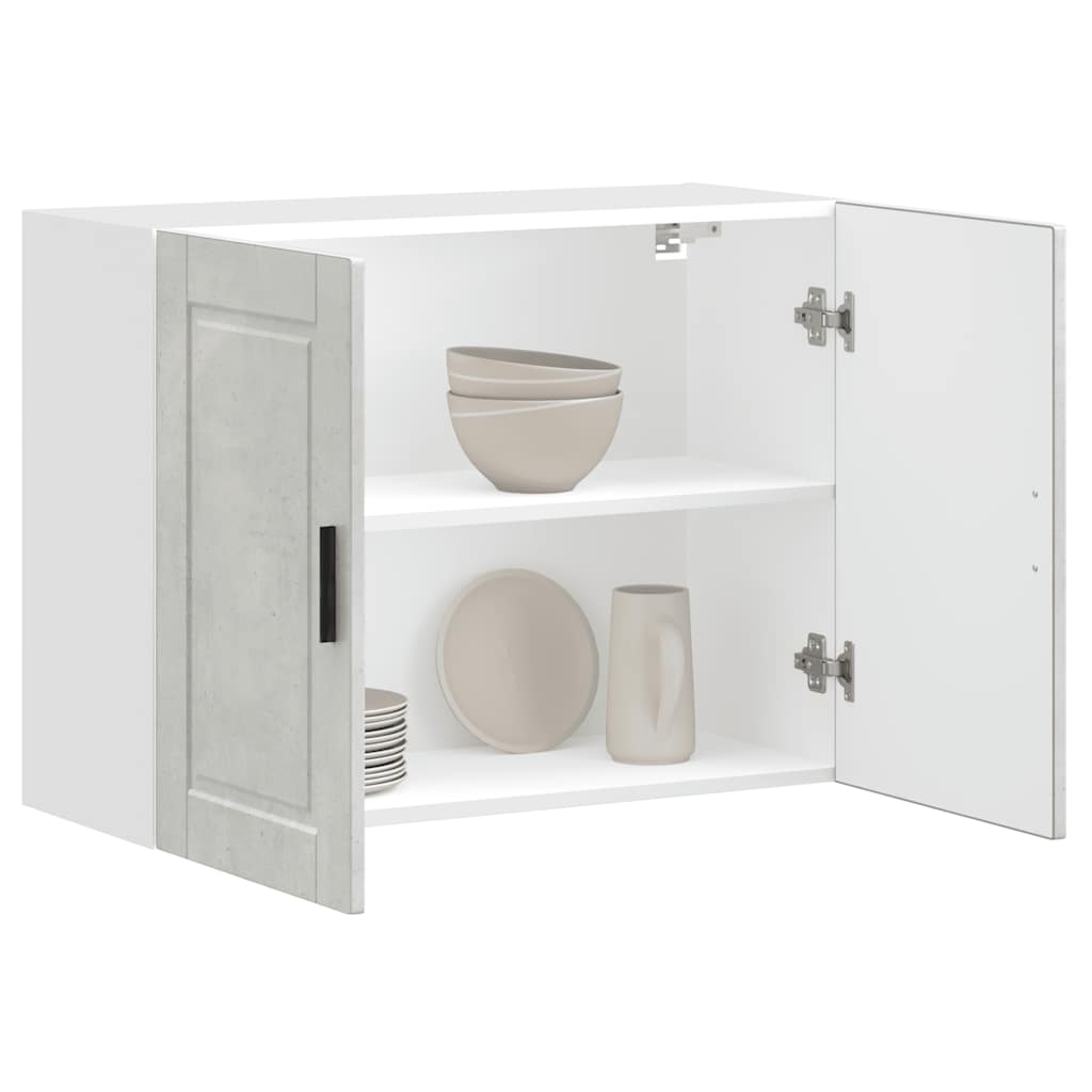 vidaXL Kitchen Wall Cabinet "Porto" Engineered Wood Concrete Grey