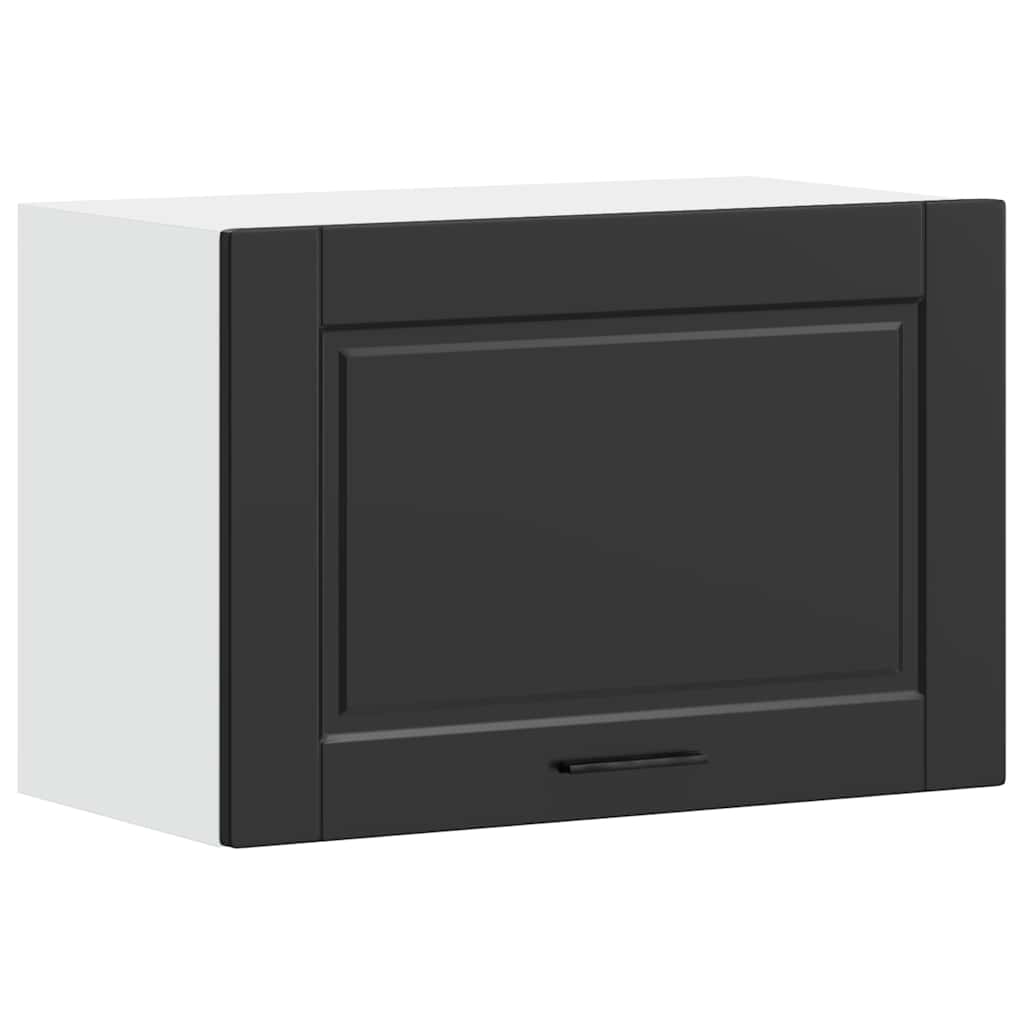 vidaXL Kitchen Wall Cabinet Porto Black Engineered Wood 2