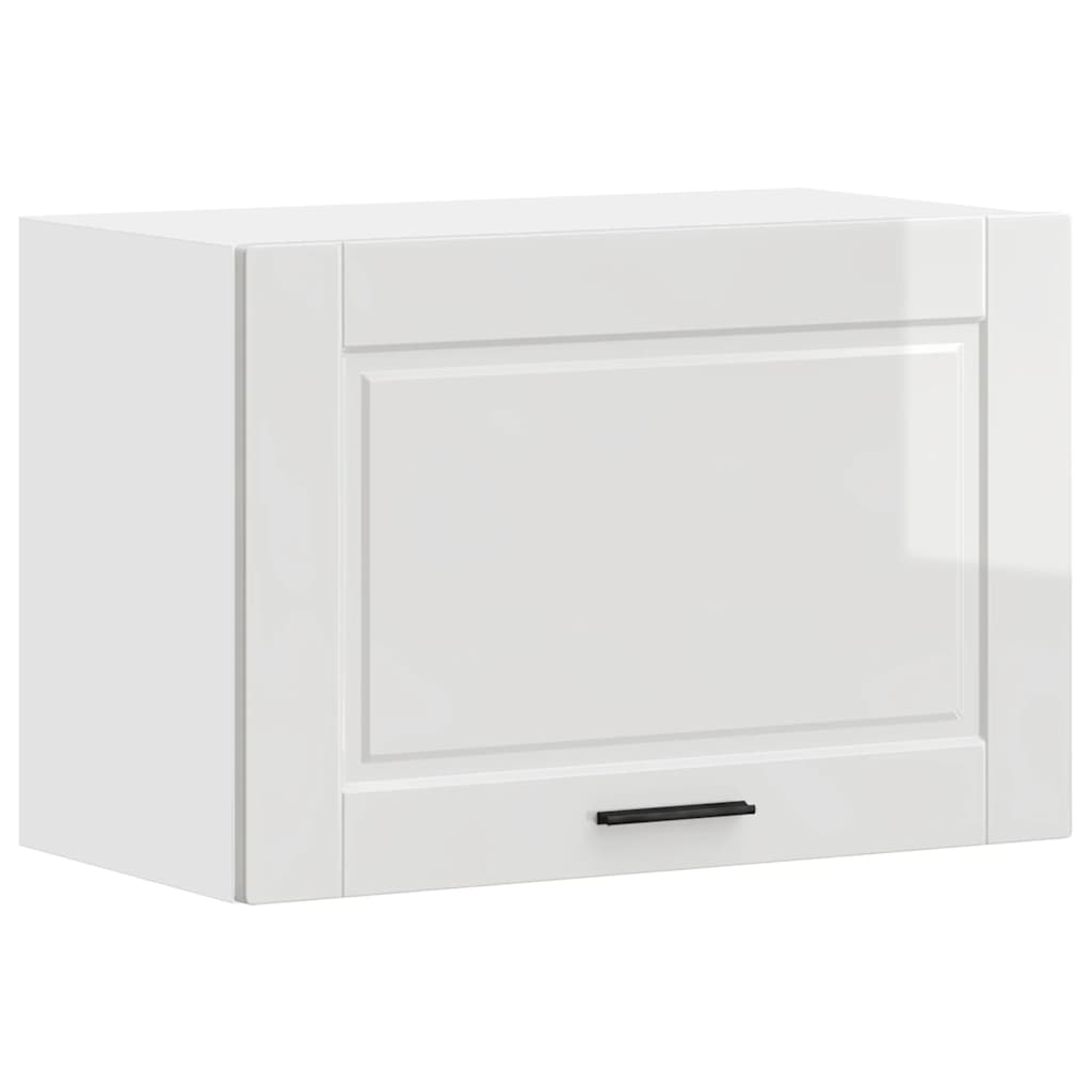 vidaXL Kitchen Wall Cabinet Porto High Gloss White Engineered Wood 2