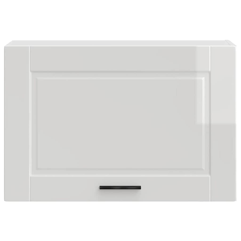 vidaXL Kitchen Wall Cabinet Porto High Gloss White Engineered Wood 5