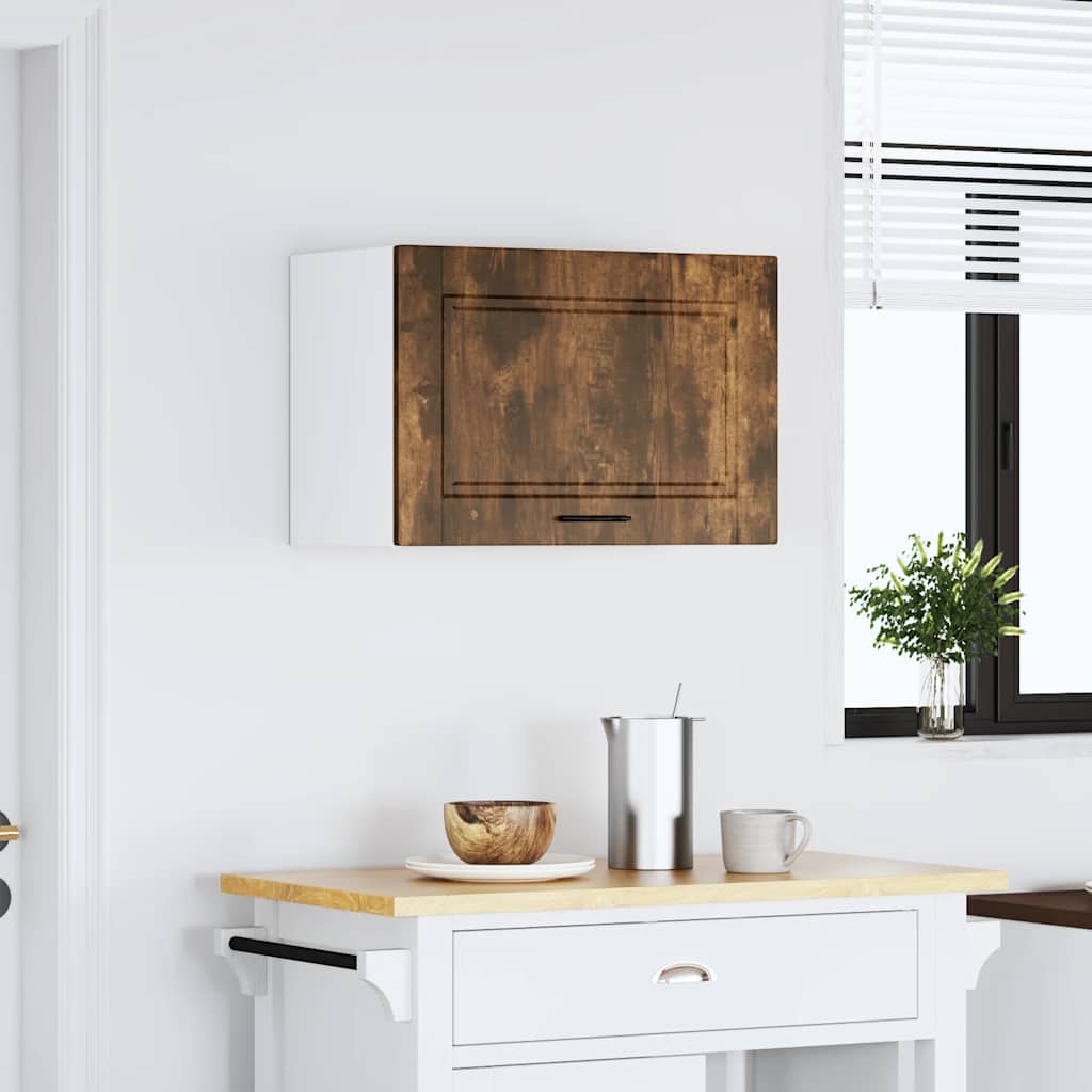 vidaXL Kitchen Wall Cabinet Porto Smoked Oak Engineered Wood 3