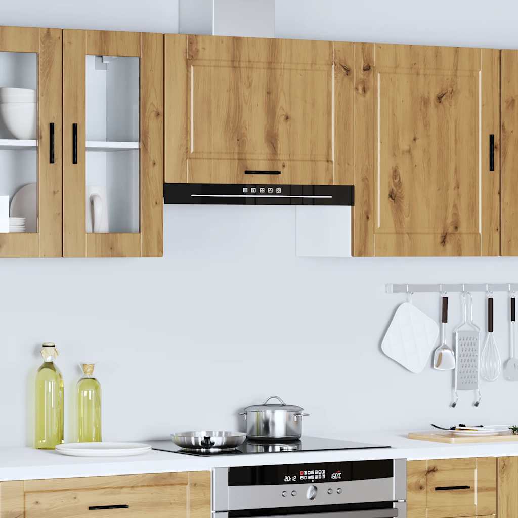vidaXL Kitchen Wall Cabinet Porto Artisan Oak Engineered Wood 4