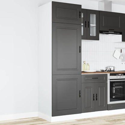 vidaXL Kitchen Base Cabinet "Porto" Engineered Wood Black