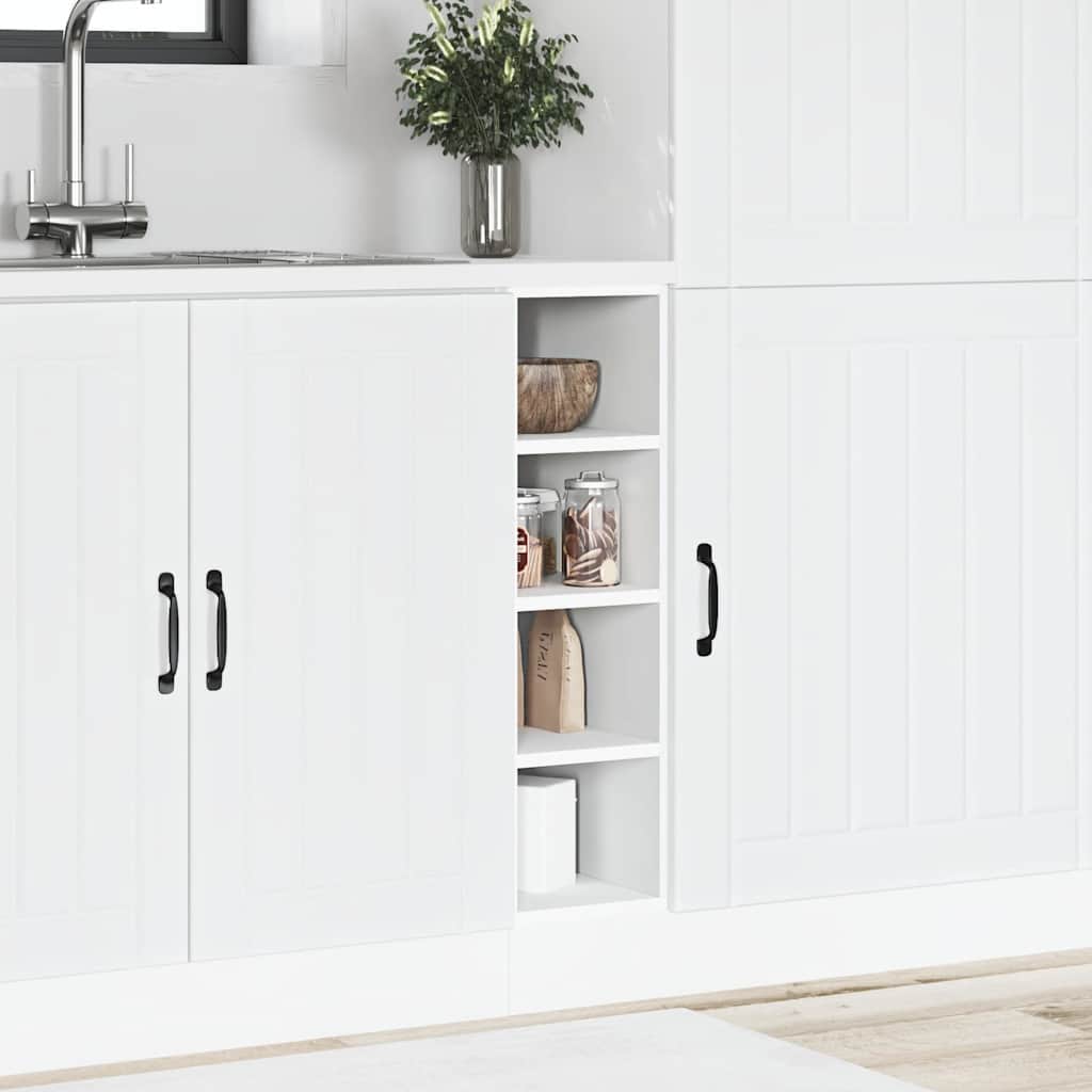 vidaXL Bottom Cabinet Riga White 20x44.5x81.5 cm Engineered Wood 3