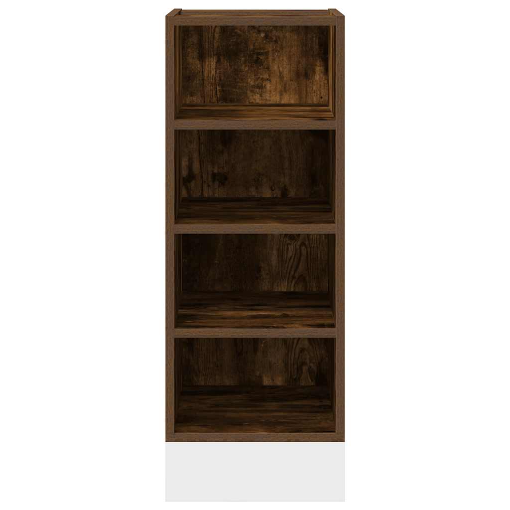 vidaXL Bottom Cabinet Riga Smoked Oak 30x44.5x81.5 cm Engineered Wood 4
