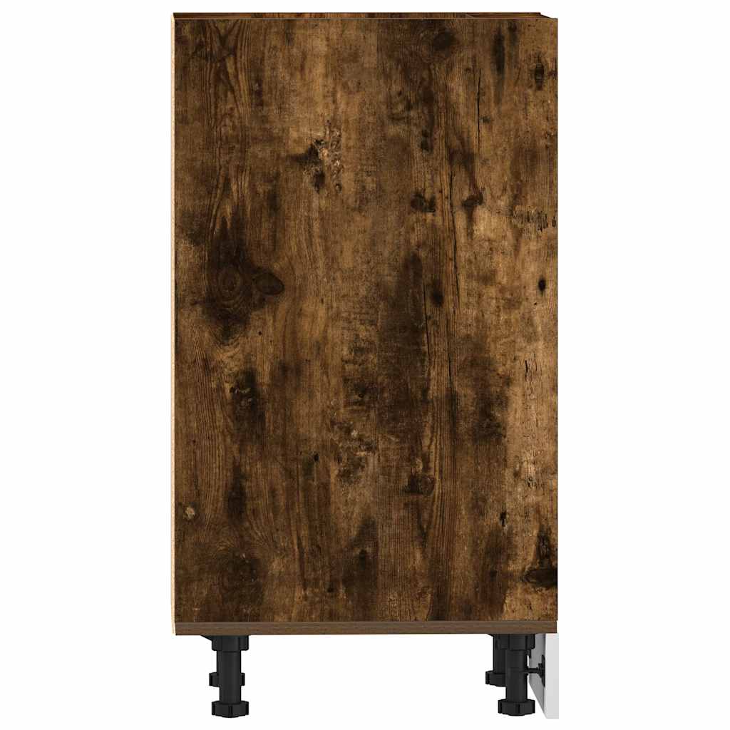 vidaXL Bottom Cabinet Riga Smoked Oak 30x44.5x81.5 cm Engineered Wood 5