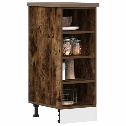 vidaXL Bottom Cabinet Riga Smoked Oak 30x44.5x81.5 cm Engineered Wood 1