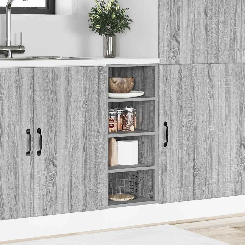 vidaXL Bottom Cabinet Riga Grey Sonoma 30x44.5x81.5 cm Engineered Wood 3