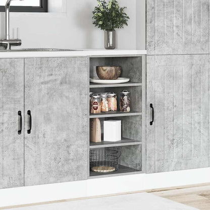 vidaXL Bottom Cabinet Riga Concrete Grey 40x44.5x81.5 cm Engineered Wood 3