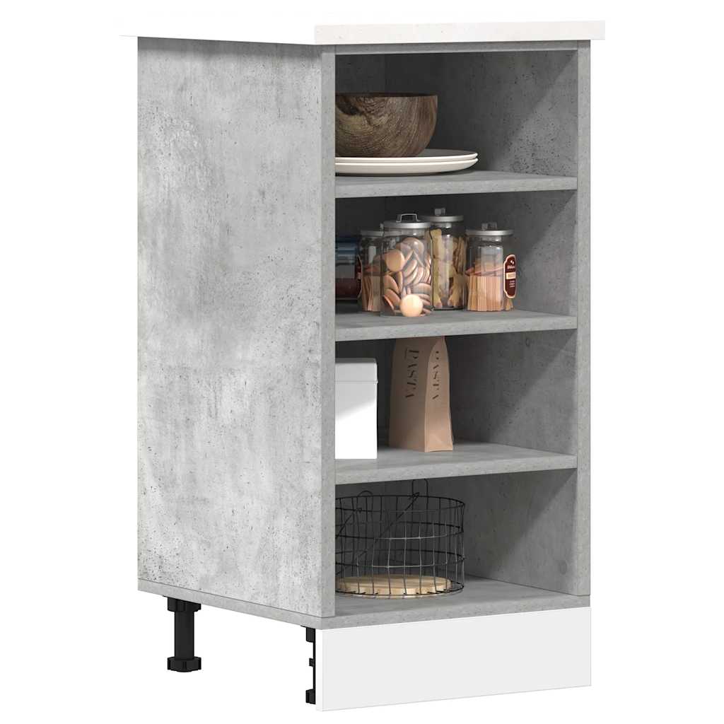 vidaXL Bottom Cabinet Riga Concrete Grey 40x44.5x81.5 cm Engineered Wood 1