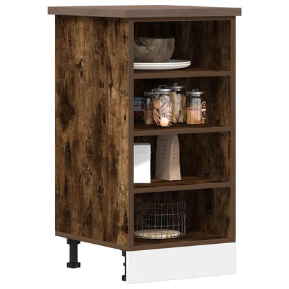 vidaXL Bottom Cabinet Riga Smoked Oak 40x44.5x81.5 cm Engineered Wood 1