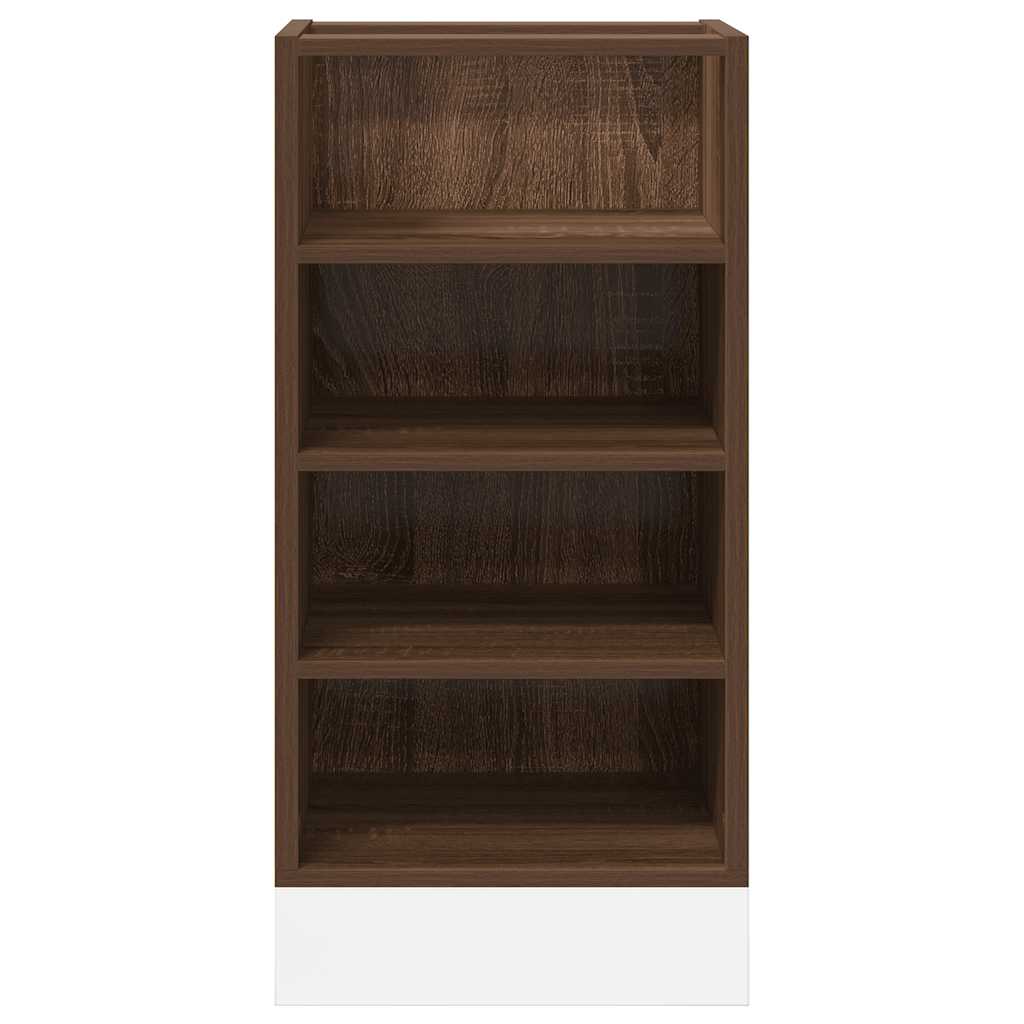 vidaXL Bottom Cabinet Riga Brown Oak 40x44.5x81.5 cm Engineered Wood 4