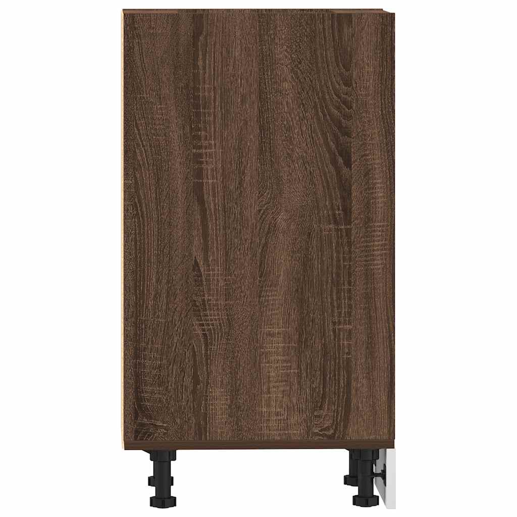 vidaXL Bottom Cabinet Riga Brown Oak 40x44.5x81.5 cm Engineered Wood 5