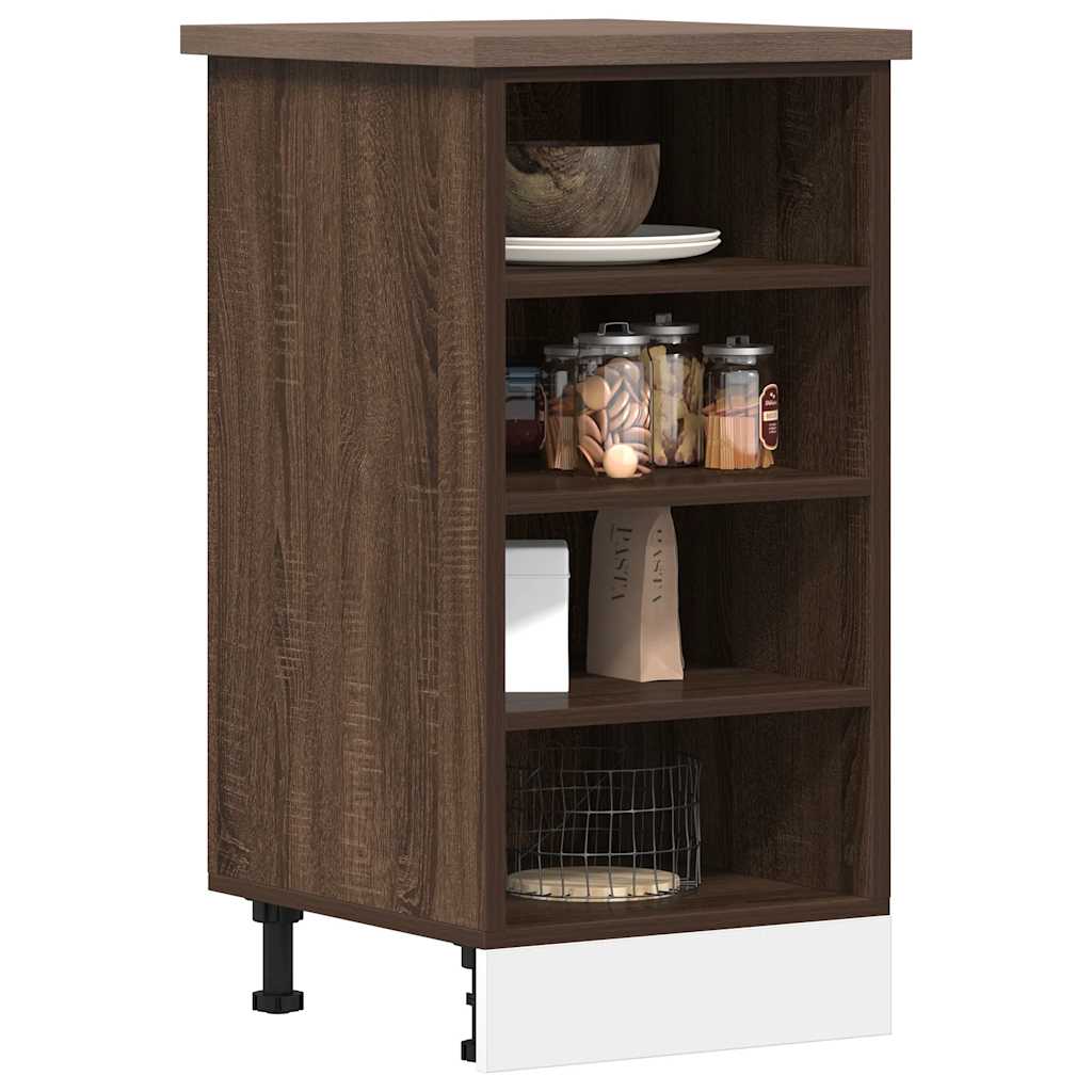 vidaXL Bottom Cabinet Riga Brown Oak 40x44.5x81.5 cm Engineered Wood 1