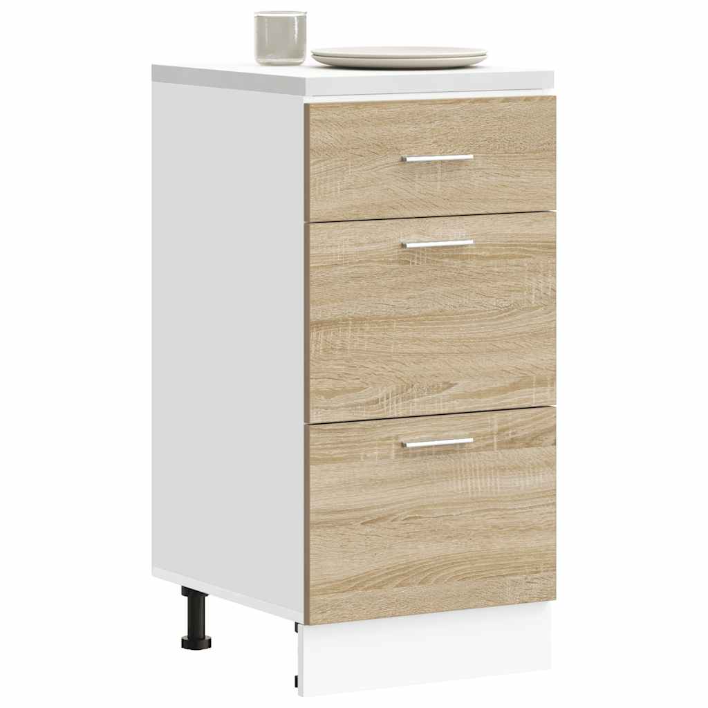vidaXL Kitchen Base Cabinet "Lyon" Engineered Wood Sonoma Oak