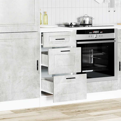 vidaXL Kitchen Base Cabinet "Porto" Engineered Wood Concrete Grey