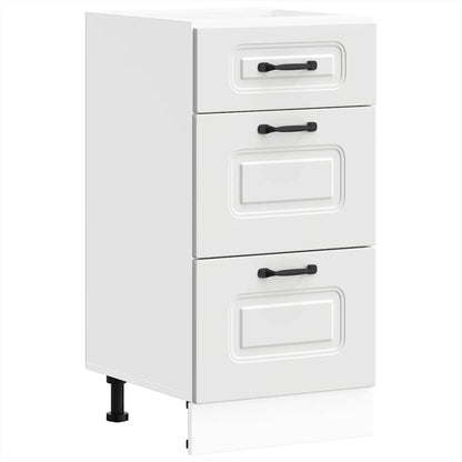vidaXL Kitchen Base Cabinet "Kalmar" Engineered Wood White