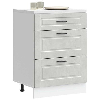 vidaXL Kitchen Base Cabinet "Porto" Engineered Wood Concrete Grey